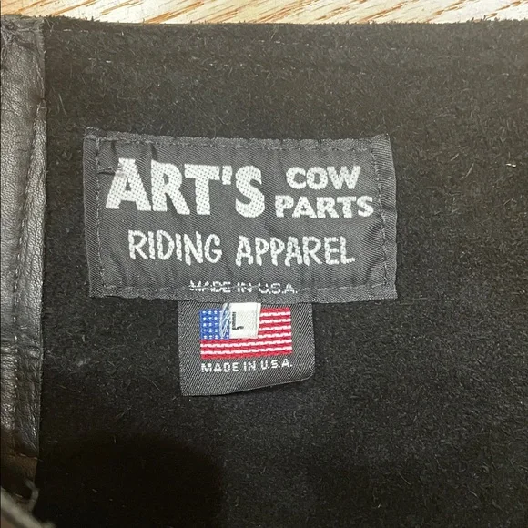 Women's Black Leather Chaps size L - Picture 2 of 6